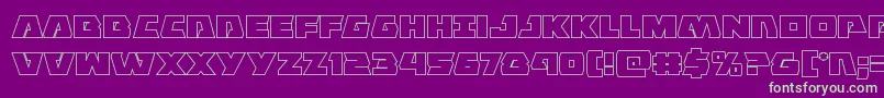 Eaglestrikeout Font – Green Fonts on Purple Background