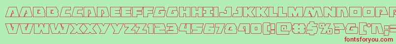 Eaglestrikeout Font – Red Fonts on Green Background