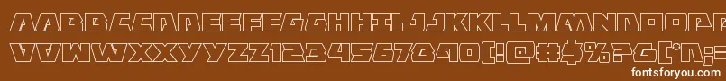 Eaglestrikeout Font – White Fonts on Brown Background