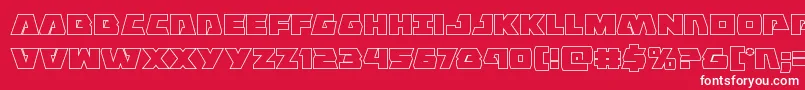 Eaglestrikeout Font – White Fonts on Red Background