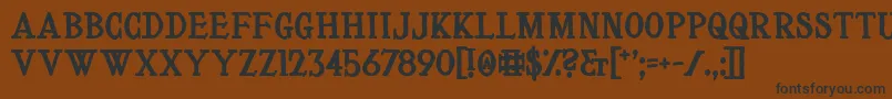 Шрифт LeVoyageDansLaLune – чёрные шрифты на коричневом фоне