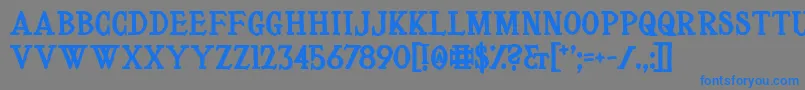 フォントLeVoyageDansLaLune – 灰色の背景に青い文字