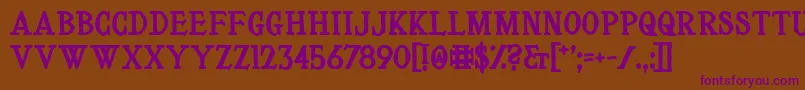 LeVoyageDansLaLune Font – Purple Fonts on Brown Background