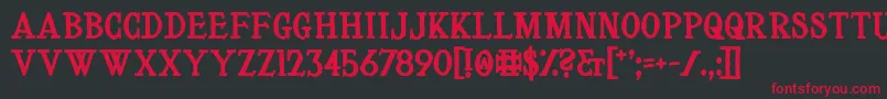LeVoyageDansLaLune Font – Red Fonts on Black Background