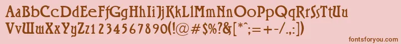Roskell Font – Brown Fonts on Pink Background