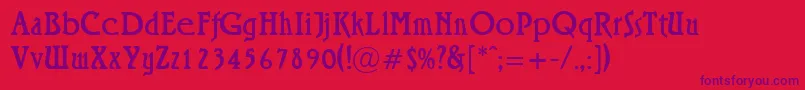 Roskell Font – Purple Fonts on Red Background