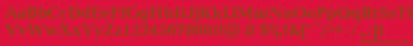 Шрифт BalticacttBold – коричневые шрифты на красном фоне