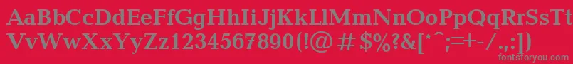 BalticacttBold-Schriftart – Graue Schriften auf rotem Hintergrund