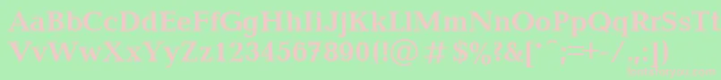 BalticacttBold Font – Pink Fonts on Green Background