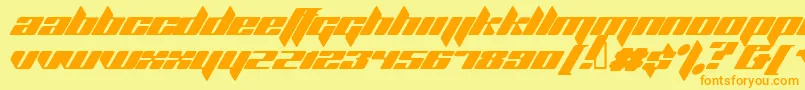 Шрифт Plank – оранжевые шрифты на жёлтом фоне