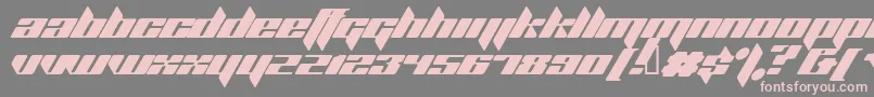 Fonte Plank – fontes rosa em um fundo cinza