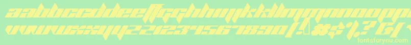 Plank Font – Yellow Fonts on Green Background