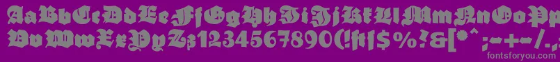 Ganzgrobegotisch Font – Gray Fonts on Purple Background