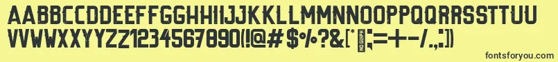 StiltRegular Font – Black Fonts on Yellow Background