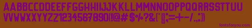 StiltRegular Font – Purple Fonts on Brown Background