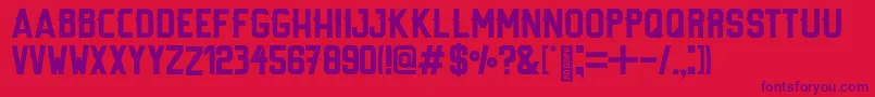 StiltRegular-Schriftart – Violette Schriften auf rotem Hintergrund