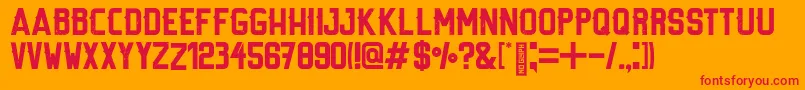 StiltRegular Font – Red Fonts on Orange Background
