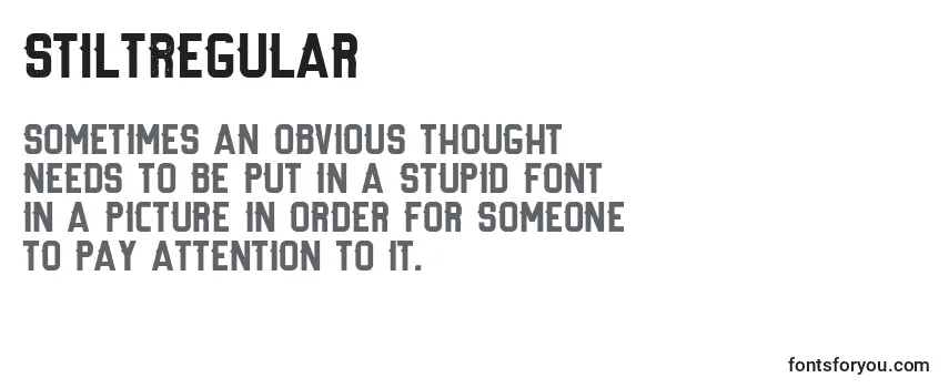 Review of the StiltRegular Font