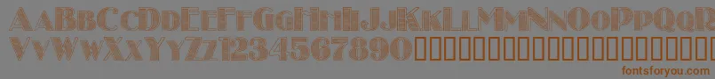 Stripescaps Font – Brown Fonts on Gray Background