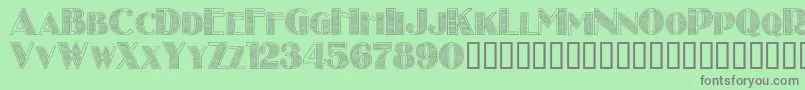 Stripescaps Font – Gray Fonts on Green Background