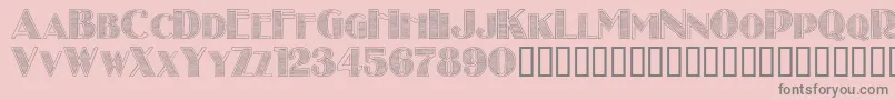 Stripescaps Font – Gray Fonts on Pink Background