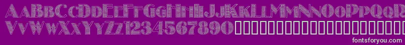 Stripescaps Font – Green Fonts on Purple Background