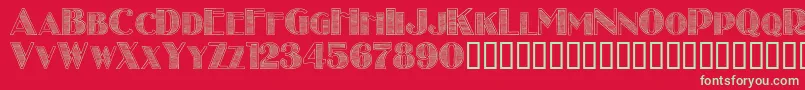 Stripescaps Font – Green Fonts on Red Background