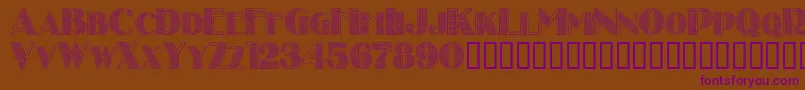 Stripescaps Font – Purple Fonts on Brown Background