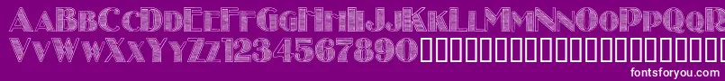 Stripescaps Font – White Fonts on Purple Background