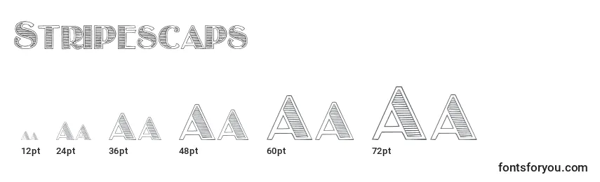 Размеры шрифта Stripescaps