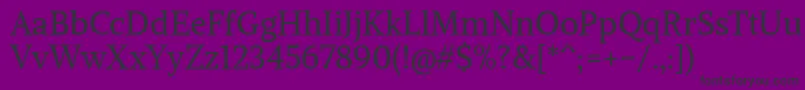 AlikeangularRegular Font – Black Fonts on Purple Background