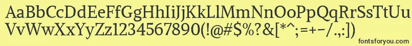 Шрифт AlikeangularRegular – чёрные шрифты на жёлтом фоне