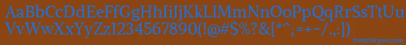 AlikeangularRegular Font – Blue Fonts on Brown Background