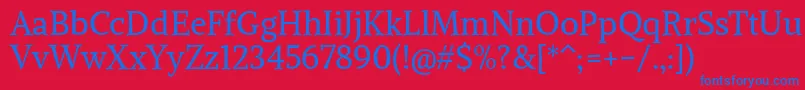 AlikeangularRegular Font – Blue Fonts on Red Background