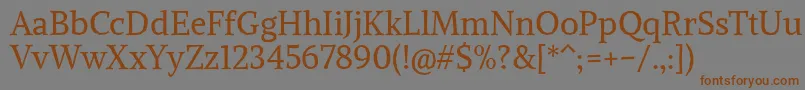 AlikeangularRegular Font – Brown Fonts on Gray Background