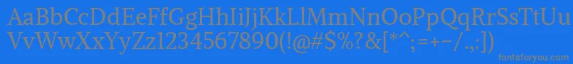 AlikeangularRegular Font – Gray Fonts on Blue Background