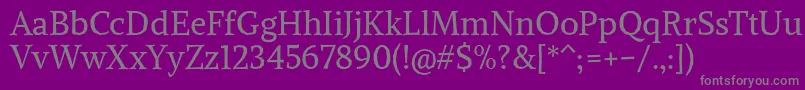 More about AlikeangularRegular Font AlikeangularRegular Font – Gray Fonts on Purple Background