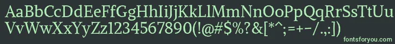 AlikeangularRegular Font – Green Fonts on Black Background