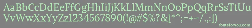 AlikeangularRegular Font – Green Fonts on Gray Background