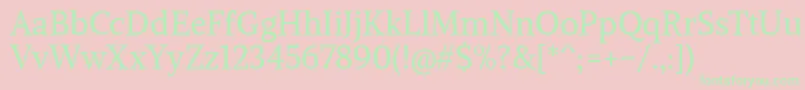 AlikeangularRegular Font – Green Fonts on Pink Background