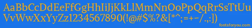 AlikeangularRegular Font – Orange Fonts on Blue Background