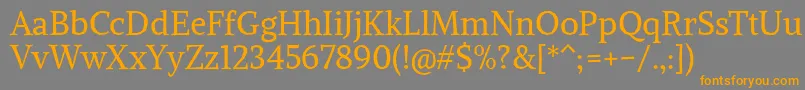 AlikeangularRegular Font – Orange Fonts on Gray Background