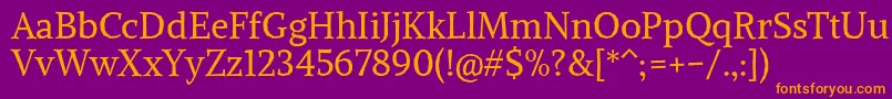 AlikeangularRegular Font – Orange Fonts on Purple Background