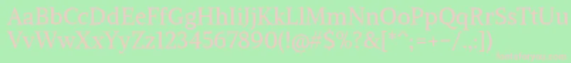 Шрифт AlikeangularRegular – розовые шрифты на зелёном фоне