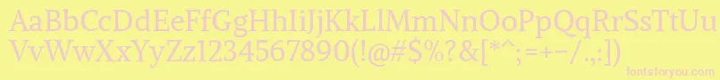 Police AlikeangularRegular – polices roses sur fond jaune