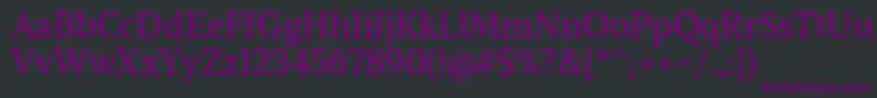AlikeangularRegular Font – Purple Fonts on Black Background