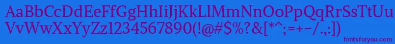 AlikeangularRegular Font – Purple Fonts on Blue Background