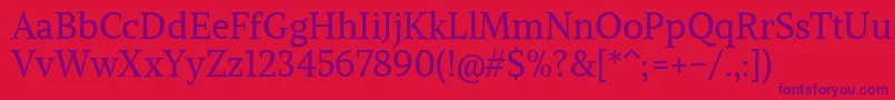 AlikeangularRegular Font – Purple Fonts on Red Background