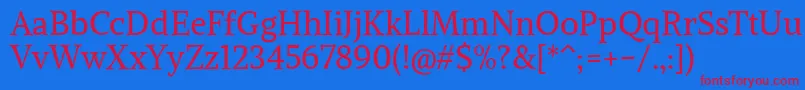 Шрифт AlikeangularRegular – красные шрифты на синем фоне