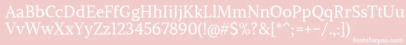 フォントAlikeangularRegular – ピンクの背景に白い文字